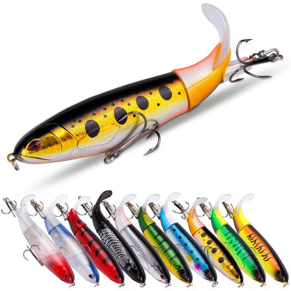 Topwater Fishing Lure Set – 20pcs Popper Bait with Hooks, 3D Eyes & Propeller Tail | Bass & Pike Lures – Fishing Gear by SbrTnHomes