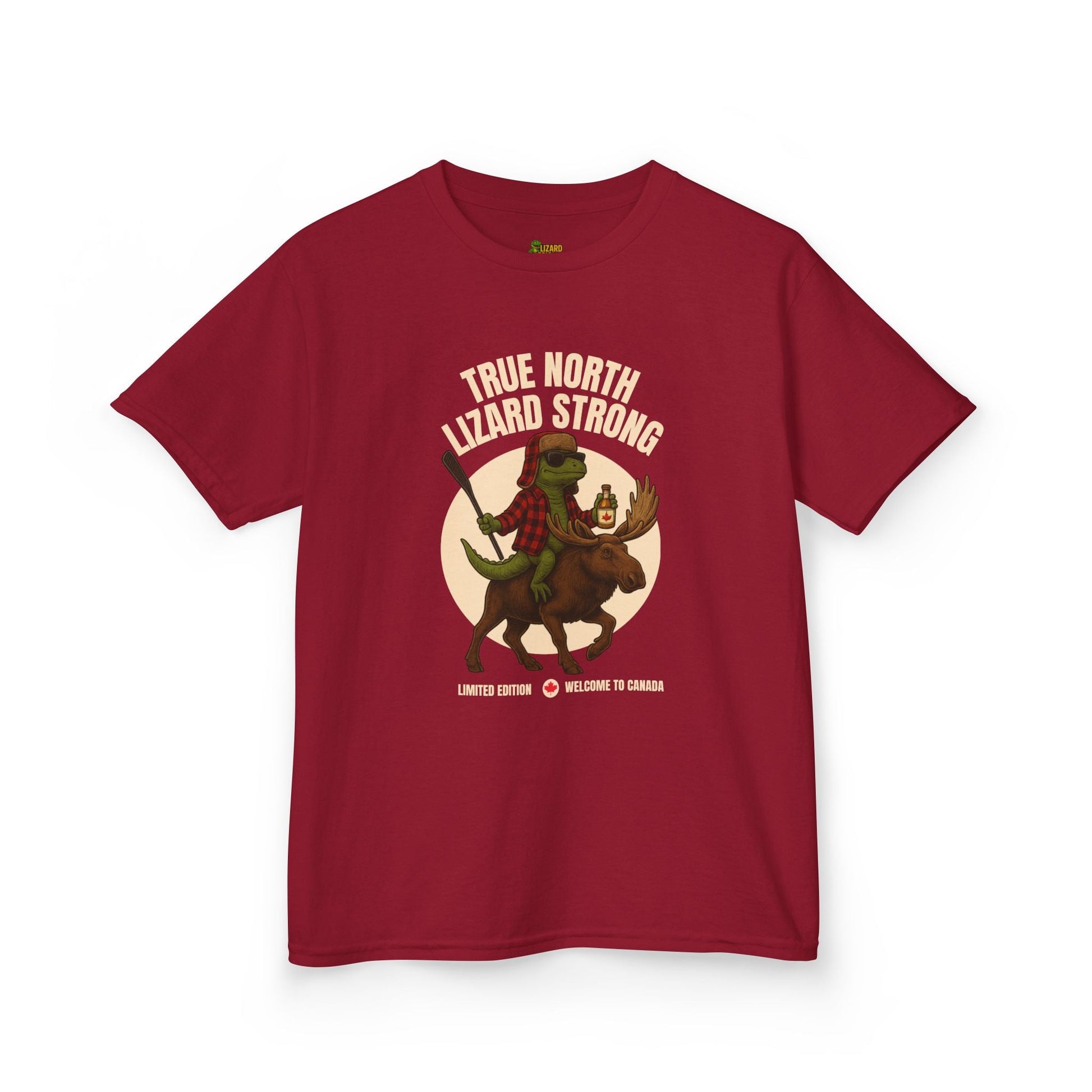 True North Lizard Strong Kids Shirt – Canada Edition Chaos Tee | Funny Moose & Hockey Graphic – Heliconia Kids clothes for Animal Graphic Tee (15 view)
