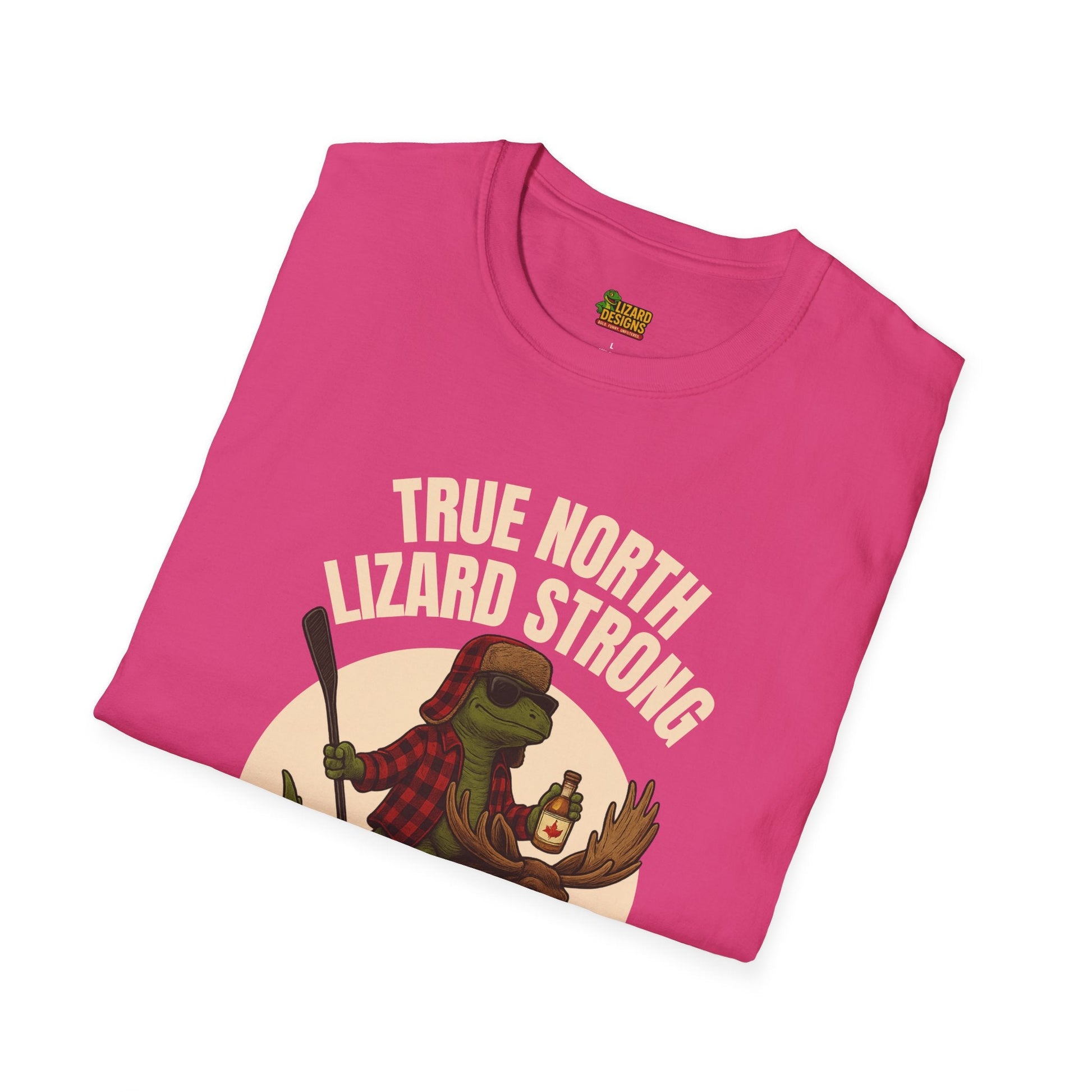 True North Lizard Strong Shirt – Canada Edition Chaos Tee | Funny Moose & Hockey Graphic – Heliconia T-Shirt for Adventure Vibes Tee (36 view)