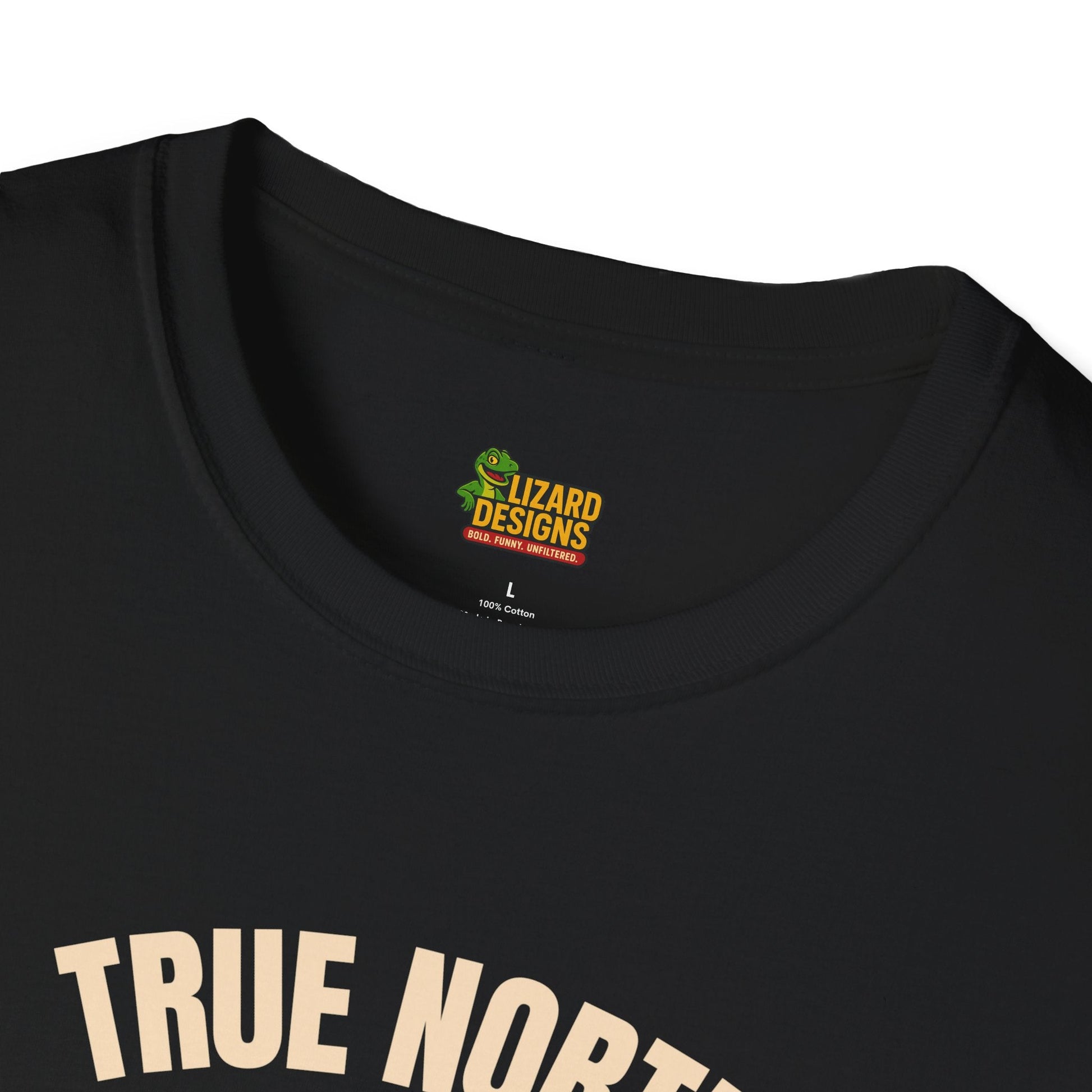 True North Lizard Strong Shirt – Canada Edition Chaos Tee | Funny Moose & Hockey Graphic – Black T-Shirt for Adventure Vibes Tee (7 view)