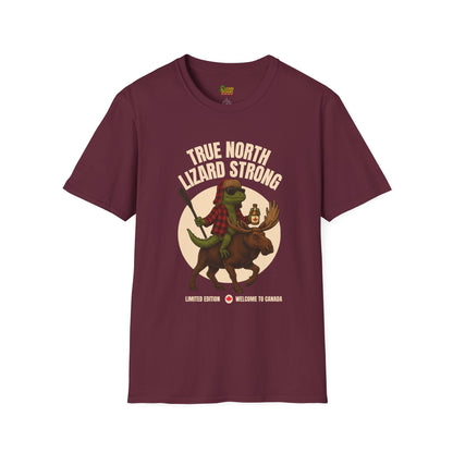 True North Lizard Strong Shirt – Canada Edition Chaos Tee | Funny Moose & Hockey Graphic – Maroon T-Shirt for Adventure Vibes Tee (14 view)