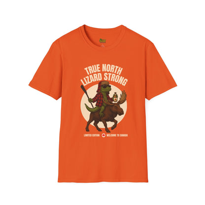 True North Lizard Strong Shirt – Canada Edition Chaos Tee | Funny Moose & Hockey Graphic – Orange T-Shirt for Adventure Vibes Tee (9 view)