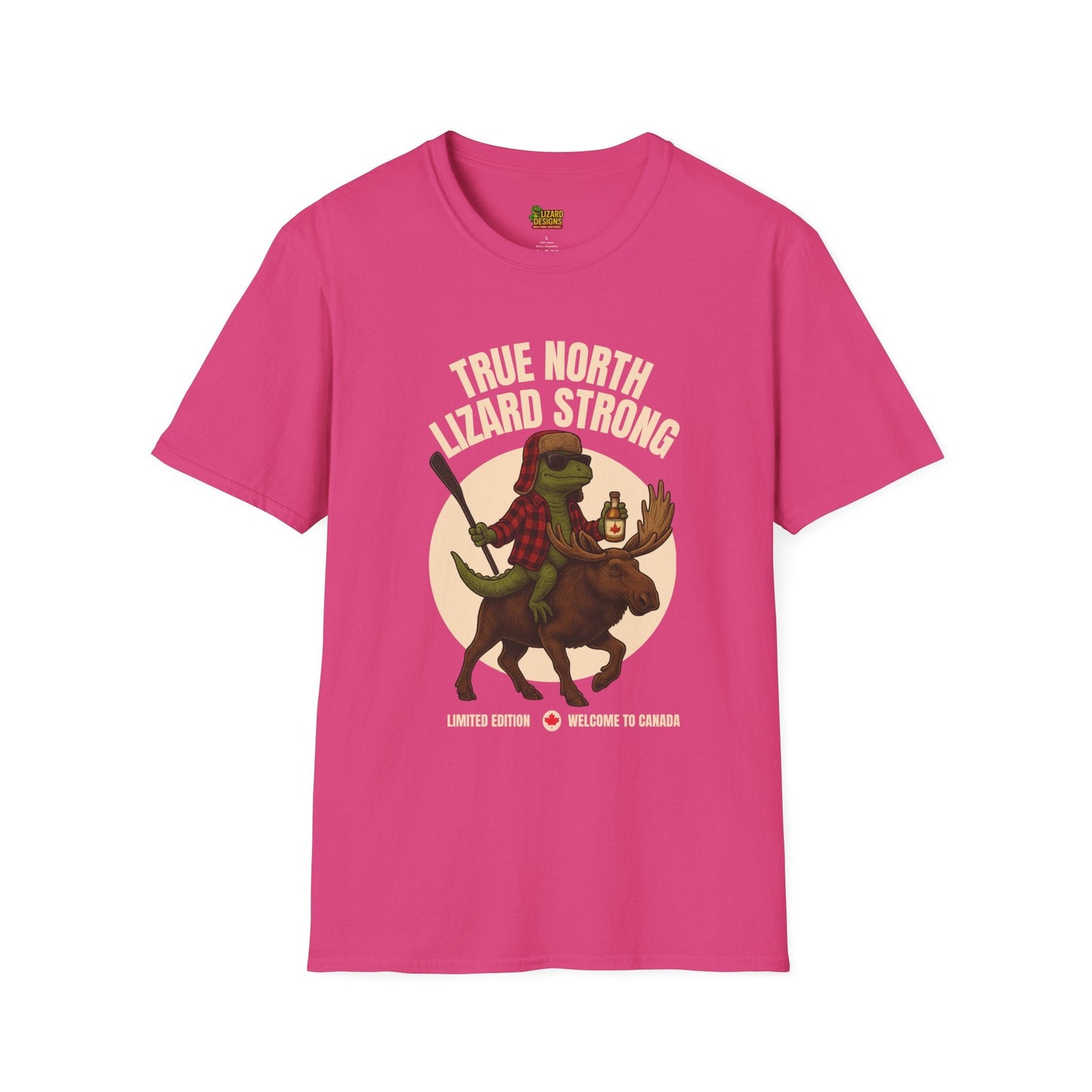 True North Lizard Strong Shirt – Canada Edition Chaos Tee | Funny Moose & Hockey Graphic – Heliconia T-Shirt for Adventure Vibes Tee (33 view)