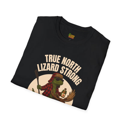 True North Lizard Strong Shirt – Canada Edition Chaos Tee | Funny Moose & Hockey Graphic – Black T-Shirt for Adventure Vibes Tee (8 view)