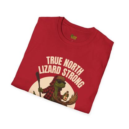 True North Lizard Strong Shirt – Canada Edition Chaos Tee | Funny Moose & Hockey Graphic – Cherry Red T-Shirt for Adventure Vibes Tee (40 view)