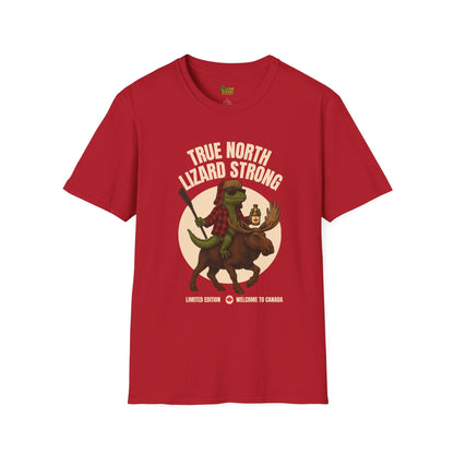 True North Lizard Strong Shirt – Canada Edition Chaos Tee | Funny Moose & Hockey Graphic – Cherry Red T-Shirt for Adventure Vibes Tee (37 view)