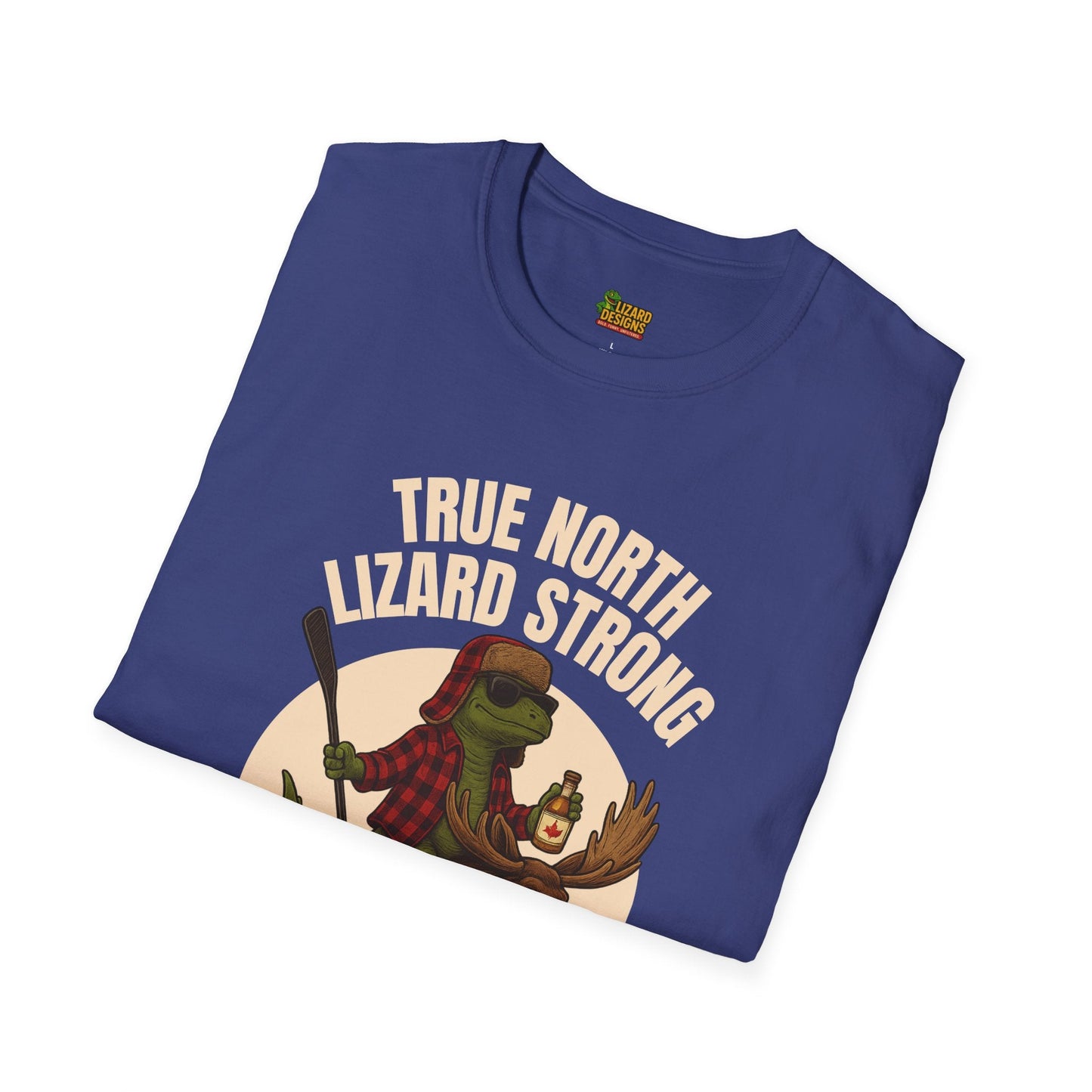 True North Lizard Strong Shirt – Canada Edition Chaos Tee | Funny Moose & Hockey Graphic – Metro Blue T-Shirt for Adventure Vibes Tee (25 view)