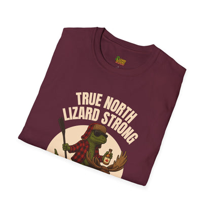 True North Lizard Strong Shirt – Canada Edition Chaos Tee | Funny Moose & Hockey Graphic – Navy T-Shirt for Adventure Vibes Tee (17 view)