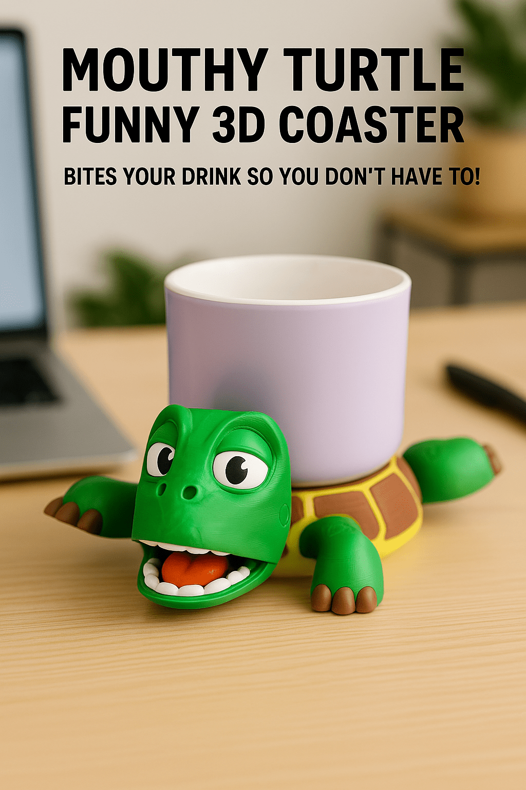 3D Printed Turtle Coaster – Hilarious Decor That Actually – Wang Ba Coaster coaster for dealoftheday - 1 (8 view)
