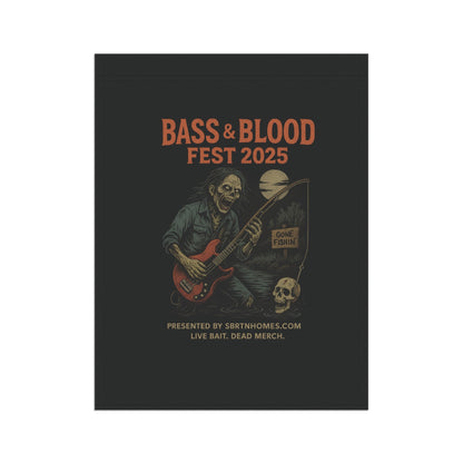 Undead Heads Halloween Flag – Bass & Blood Fest Yard Sign | Spooky Outdoor Decor – 12'' × 18'' Home Decor for bass and blood fest (7 view)