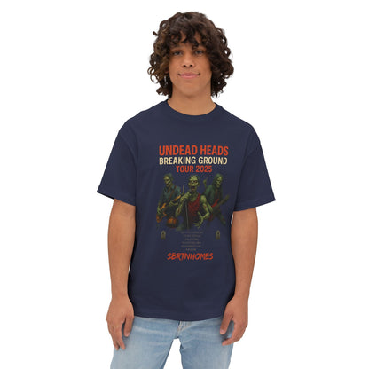 Undead Heads – Breaking Ground Tour 2025 Graphic Tee | Vintage Rock Band Shirt, Halloween Music Festival Merch – Black T-Shirt for alternative style (24 view)