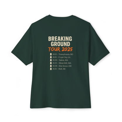 Undead Heads – Breaking Ground Tour 2025 Tee | Vintage Zombie Band Shirt for Halloween & Festival Chaos | Lizard Designs – Navy T-Shirt for alternative style (15 view)