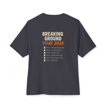 Undead Heads – Breaking Ground Tour 2025 Tee | Vintage Zombie Band Shirt for Halloween & Festival Chaos | Lizard Designs – Navy T-Shirt for alternative style (10 view)