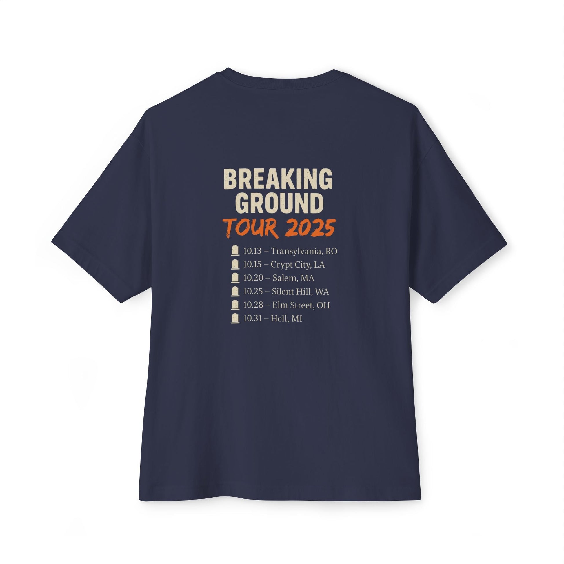 Undead Heads – Breaking Ground Tour 2025 Tee | Vintage Zombie Band Shirt for Halloween & Festival Chaos | Lizard Designs – Black T-Shirt for alternative style (20 view)
