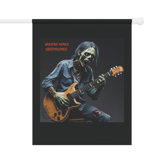 Undead Heads Garden Banner – Spooky Zombie Band Flag | Halloween Outdoor Yard Decor – 24.5'' × 32'' Home Decor for Decorative Banner (2 view)