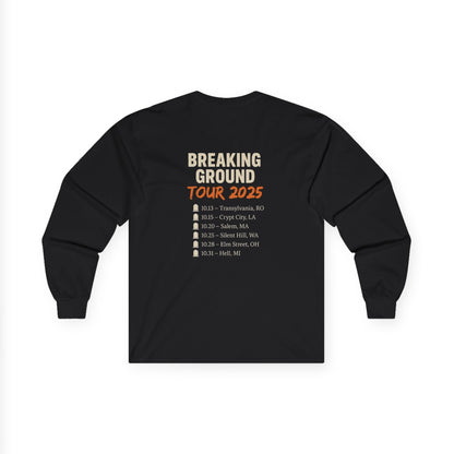 Undead Heads Long Sleeve Tour Tee – Vintage Rock Band Shirt | Music Festival Apparel & Gift for Music Fans – Black Long - sleeve for band merch (2 view)