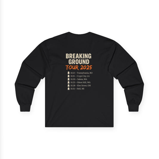 Undead Heads Long Sleeve Tour Tee – Vintage Rock Band Shirt | Music Festival Apparel & Gift for Music Fans – Black Long - sleeve for band merch (2 view)