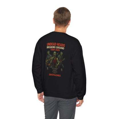 Undead Heads Tour Sweatshirt – Heavy Blend Crewneck | Festival Apparel & Concert Gift for Music Fans – Black Sweatshirt for band merchandise (4 view)