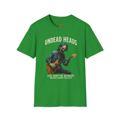 Undead Heads Tour T-Shirt – Vintage Zombie Band Tee for Rock Fans & Halloween Rebels | Lizard Designs – S T-Shirt for Concert Gift (3 view)