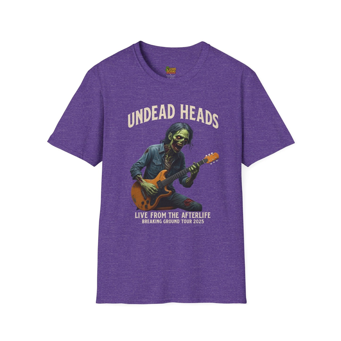 Undead Heads Tour T-Shirt – Vintage Zombie Band Tee for Rock Fans & Halloween Rebels | Lizard Designs – S T-Shirt for Concert Gift (8 view)