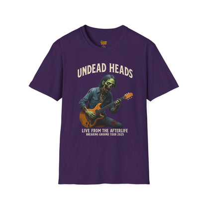 Undead Heads Tour T-Shirt – Vintage Zombie Band Tee for Rock Fans & Halloween Rebels | Lizard Designs – S T-Shirt for Concert Gift (9 view)