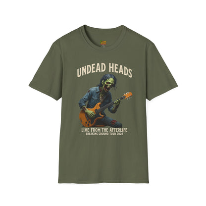 Undead Heads Tour T-Shirt – Vintage Zombie Band Tee for Rock Fans & Halloween Rebels | Lizard Designs – S T-Shirt for Concert Gift (2 view)