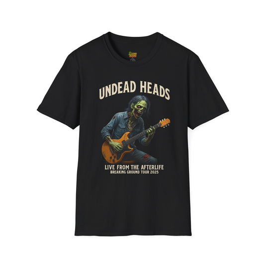 Undead Heads Tour T-Shirt – Vintage Zombie Band Tee for Rock Fans & Halloween Rebels | Lizard Designs – XS T-Shirt for Concert Gift (1 view)