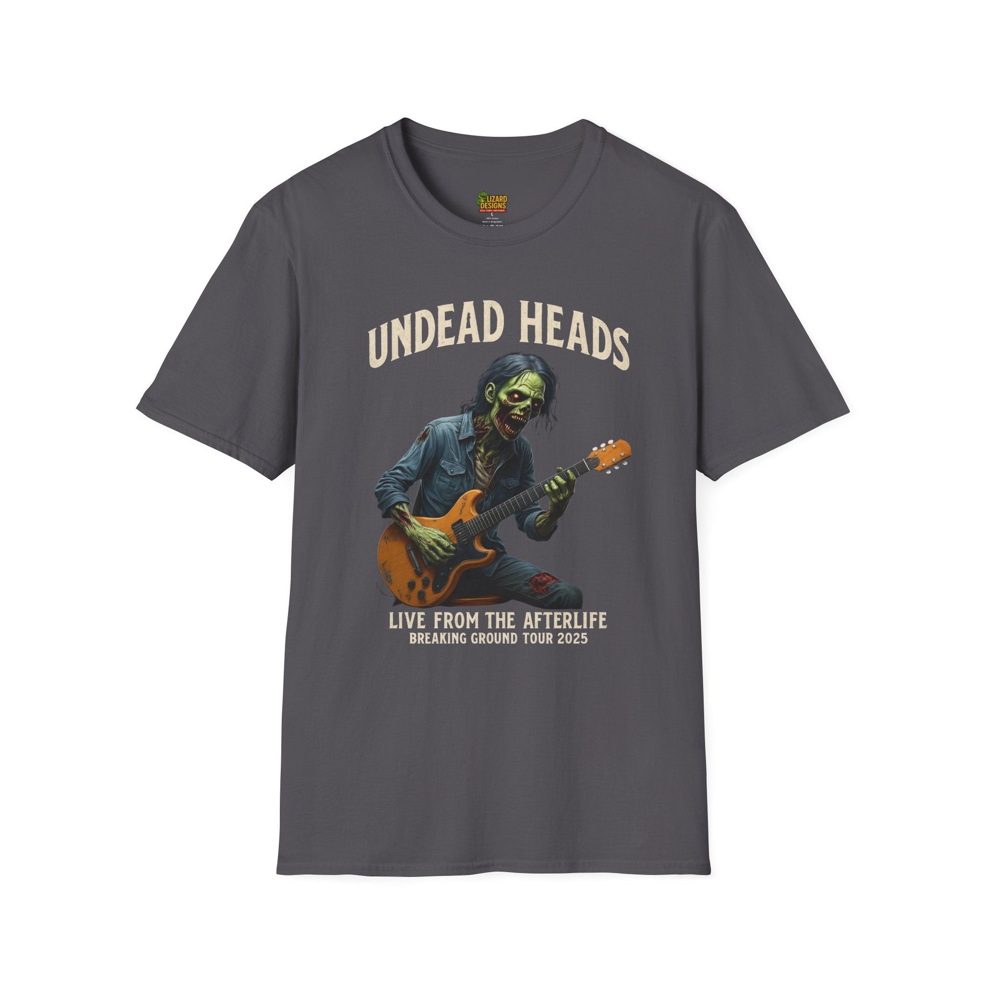Undead Heads Tour T-Shirt – Vintage Zombie Band Tee for Rock Fans & Halloween Rebels | Lizard Designs – XS T-Shirt for Concert Gift (7 view)
