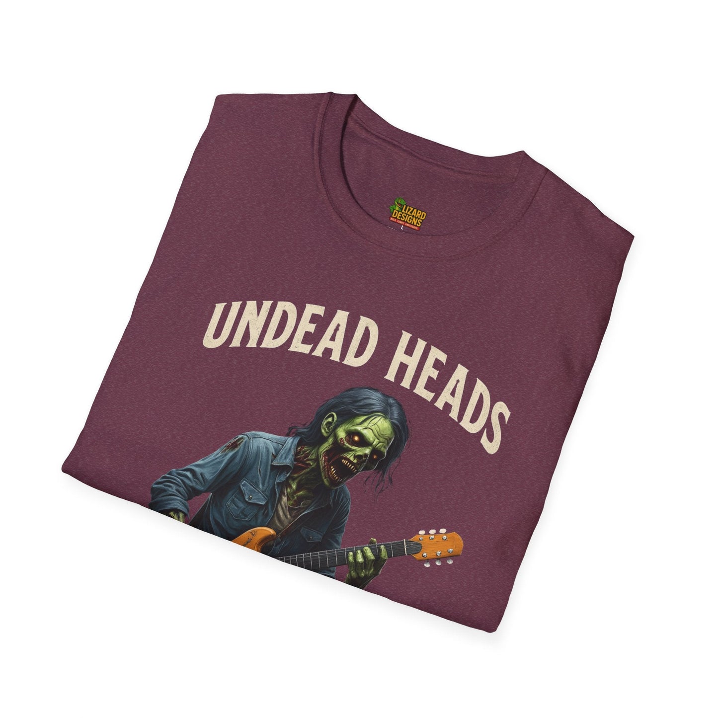 Undead Heads Tour T-Shirt – Vintage Zombie Band Tee for Rock Fans & Halloween Rebels | Lizard Designs – S T-Shirt for Concert Gift (43 view)