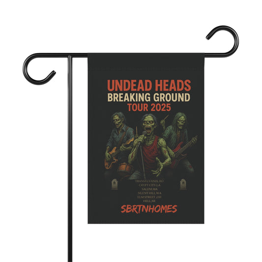 Undead Heads Zombie Band Flag – Spooky Halloween Garden Banner | Outdoor Yard Decor – 12'' × 18'' Home Decor for creepy lawn sign (1 view)