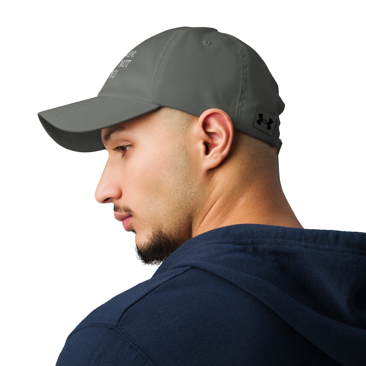 ERROR 404: MONEY NOT FOUND I Under Armour® dad hat – Grey Hats for Lizard Designs (14 view)