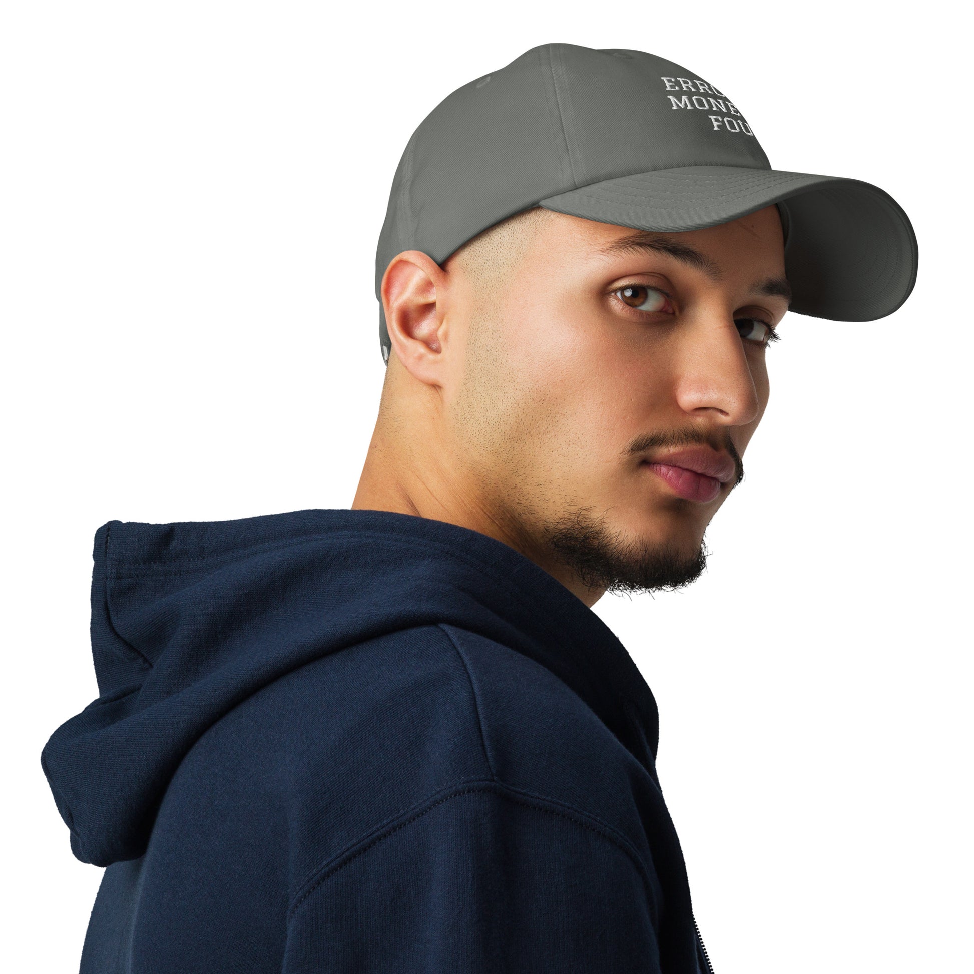 ERROR 404: MONEY NOT FOUND I Under Armour® dad hat – Grey Hats for Lizard Designs (15 view)