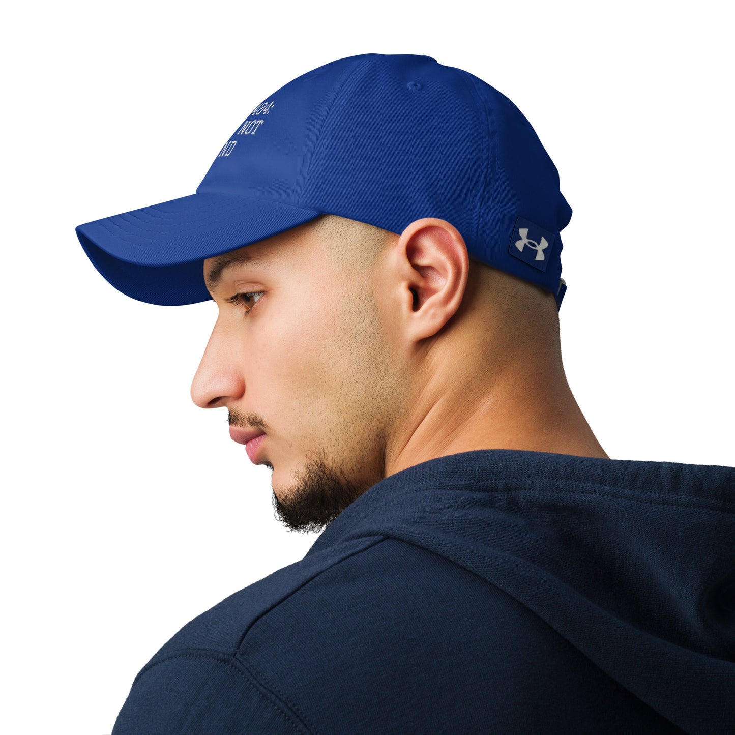ERROR 404: MONEY NOT FOUND I Under Armour® dad hat – Royal Blue Hats for Lizard Designs (8 view)
