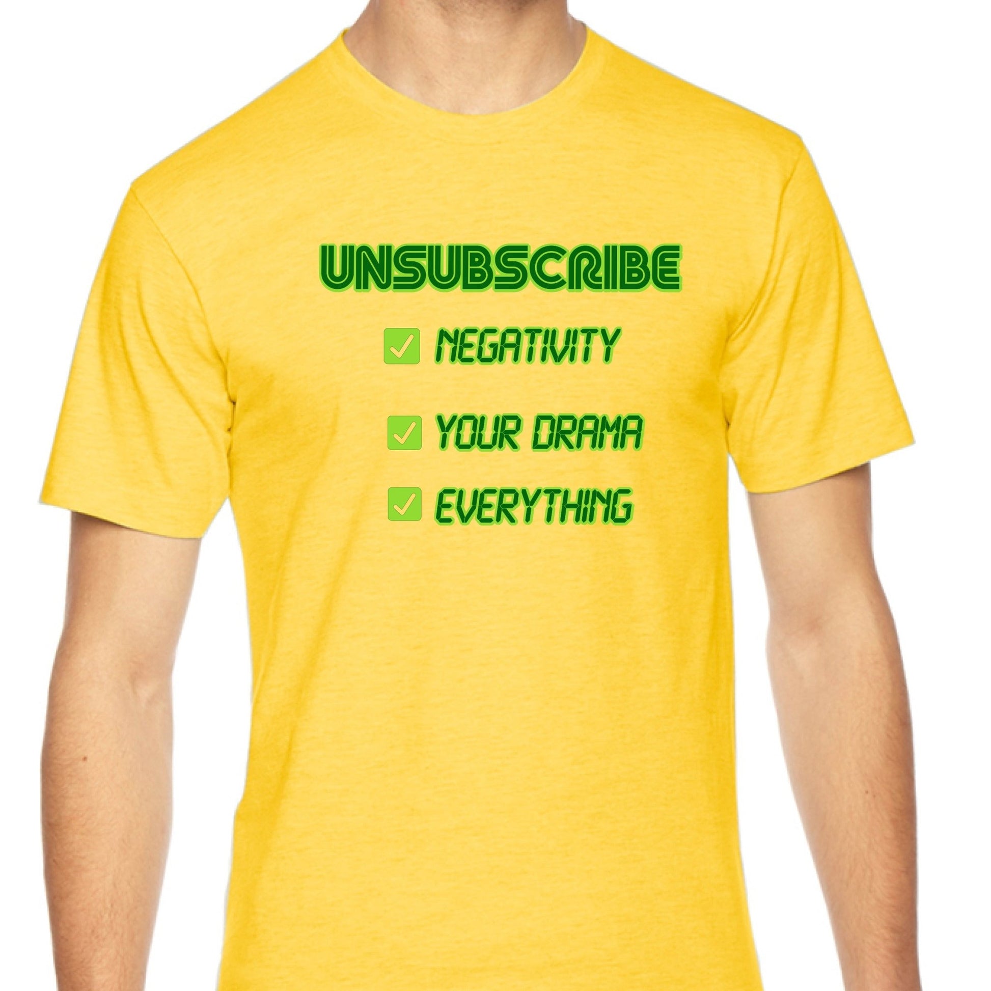 UNSUBSCRIBE Tee – Delete the Drama CRT print | Retro Terminal Humor Shirt – Arctic T-Shirt for Apparel (11 view)