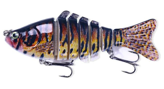 10cm Multi Section Fish Lure – Realistic Hard Bait for – Color(6 Colors) Fishing Gear by SbrTnHomes