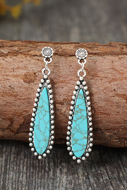 Vintage Bohemian Turquoise Earrings – Silver Accessories for Shopify Collective (2 view)