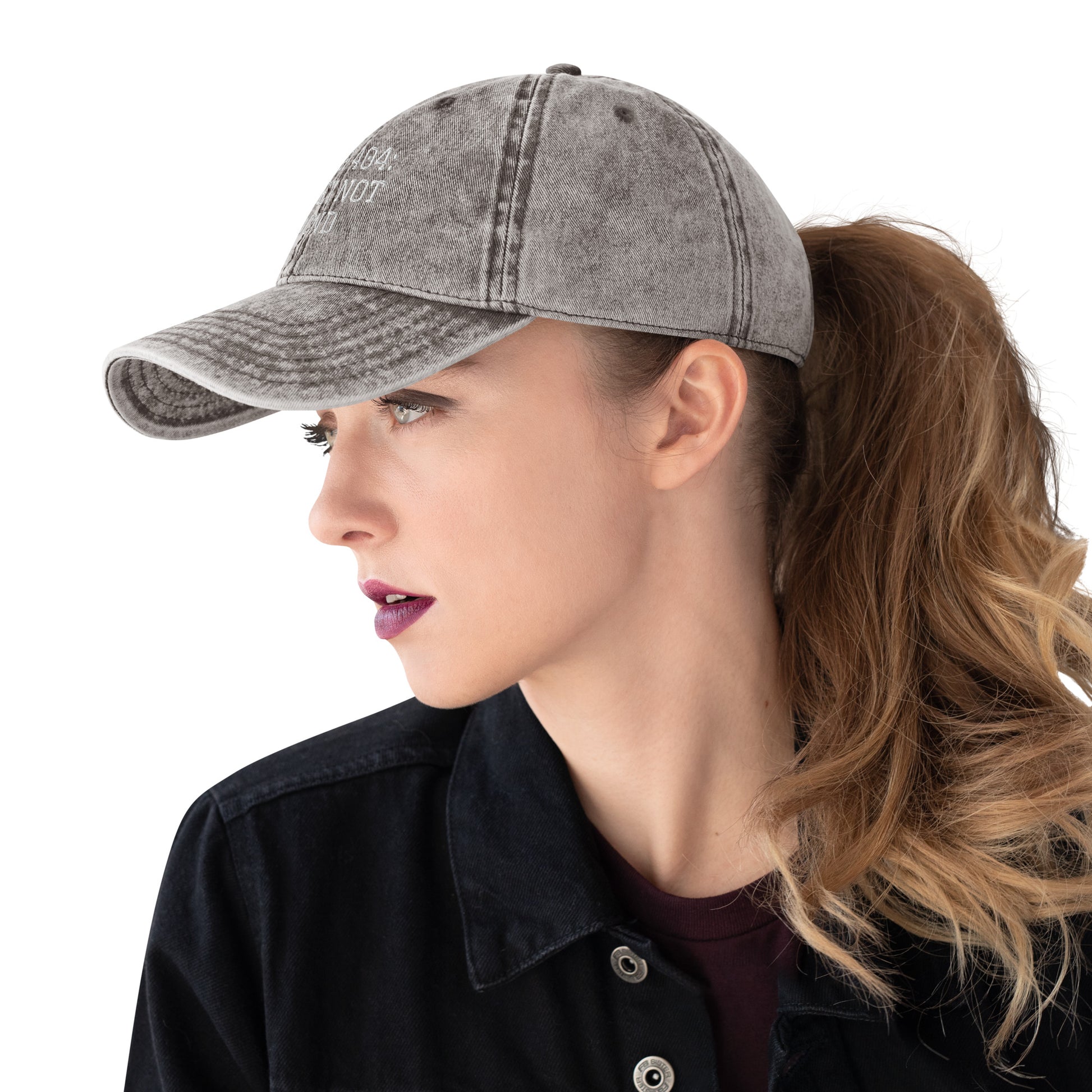 ERROR 404: MONEY NOT FOUND I Vintage Cotton Twill Cap – Charcoal Grey Hats for Hat (17 view)