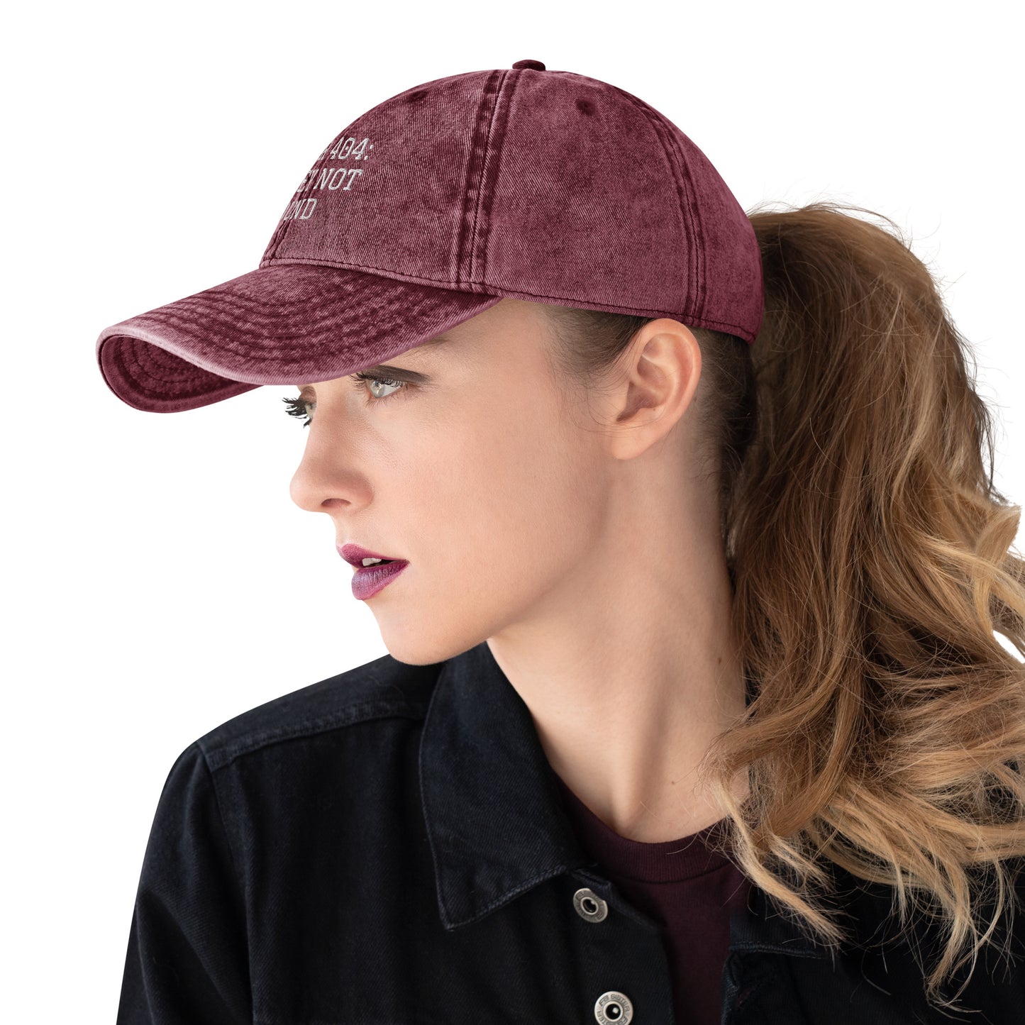 ERROR 404: MONEY NOT FOUND I Vintage Cotton Twill Cap – Maroon Hats for Hat (8 view)