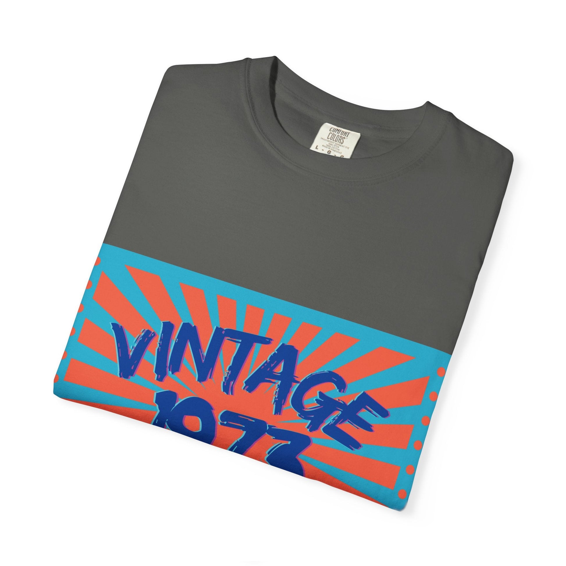 Vintage [your year] Unisex Garment - Dyed T-Shirt – Retro 70s Graphic Tee | Nostalgic Birthday Gift for Him or Her – Pepper T-Shirt for 1970s fashion (19 view)