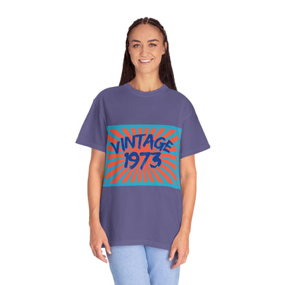 Vintage [your year] Unisex Garment - Dyed T-Shirt – Retro 70s Graphic Tee | Nostalgic Birthday Gift for Him or Her – Grape T-Shirt for 1970s fashion (66 view)