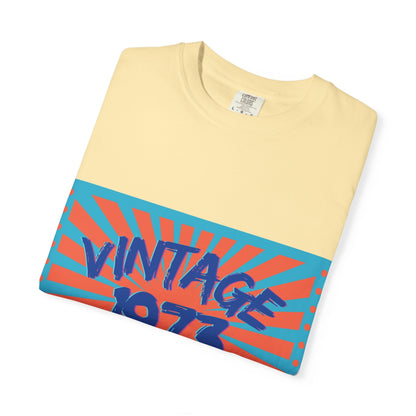 Vintage [your year] Unisex Garment - Dyed T-Shirt – Retro 70s Graphic Tee | Nostalgic Birthday Gift for Him or Her – Banana T-Shirt for 1970s fashion (3 view)