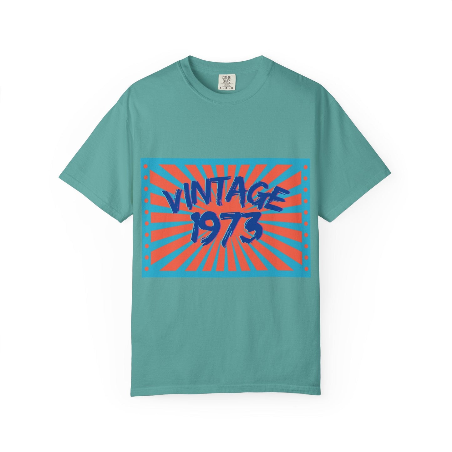 Vintage [your year] Unisex Garment - Dyed T-Shirt – Retro 70s Graphic Tee | Nostalgic Birthday Gift for Him or Her – Seafoam T-Shirt by Printify
