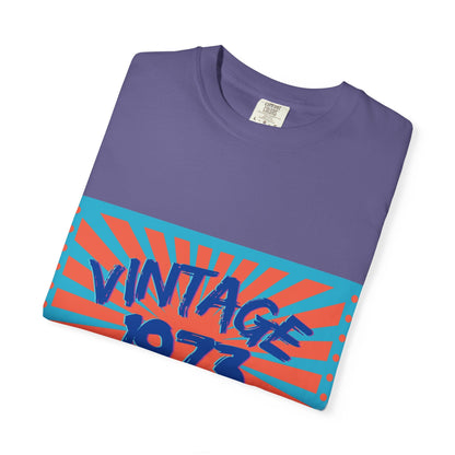Vintage [your year] Unisex Garment - Dyed T-Shirt – Retro 70s Graphic Tee | Nostalgic Birthday Gift for Him or Her – Grape T-Shirt for 1970s fashion (64 view)