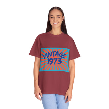 Vintage [your year] Unisex Garment - Dyed T-Shirt – Retro 70s Graphic Tee | Nostalgic Birthday Gift for Him or Her – Chili T-Shirt for 1970s fashion (76 view)