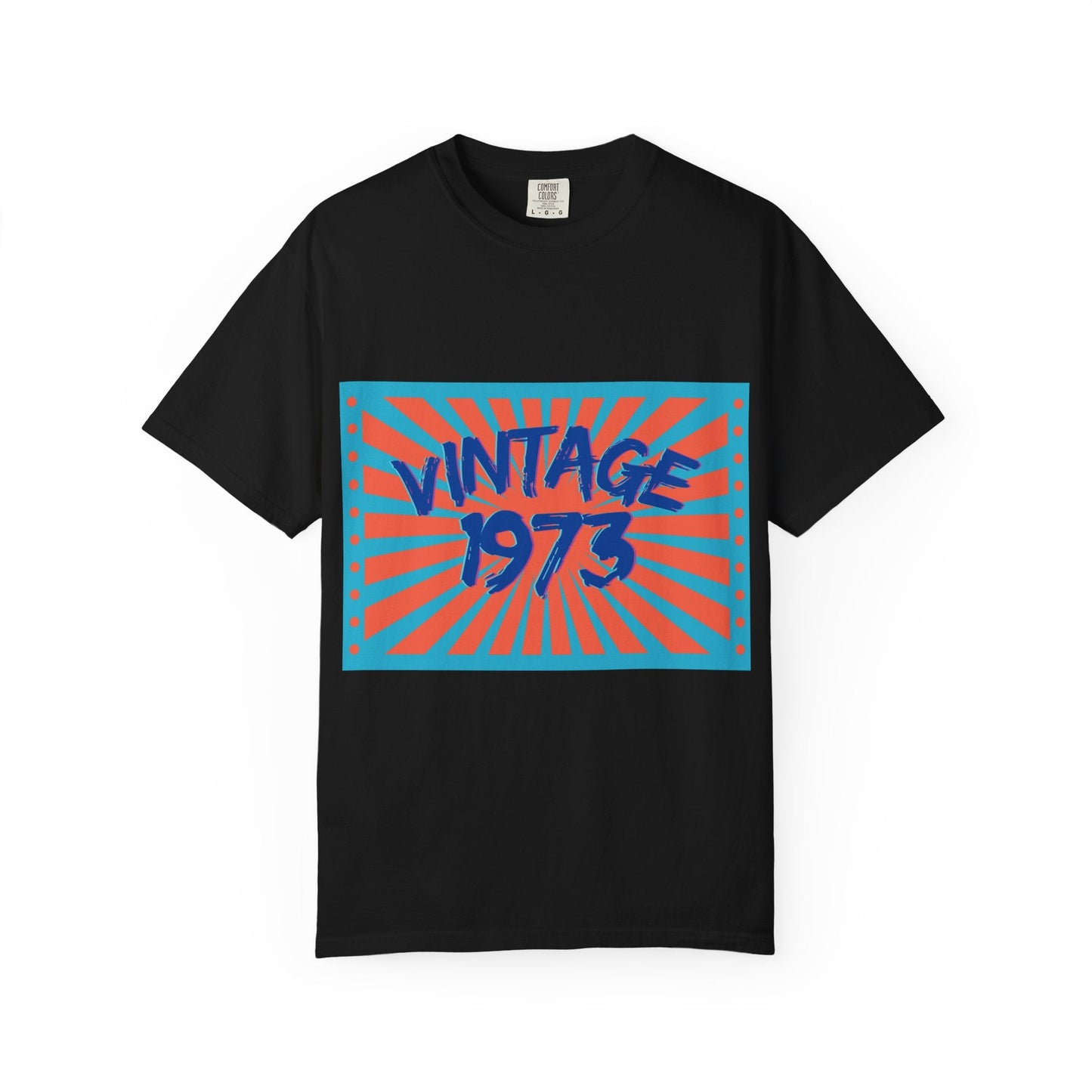 Vintage [your year] Unisex Garment - Dyed T-Shirt – Retro 70s Graphic Tee | Nostalgic Birthday Gift for Him or Her – Black T-Shirt for 1970s fashion (52 view)