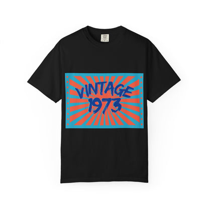 Vintage [your year] Unisex Garment - Dyed T-Shirt – Retro 70s Graphic Tee | Nostalgic Birthday Gift for Him or Her – Black T-Shirt for 1970s fashion (52 view)