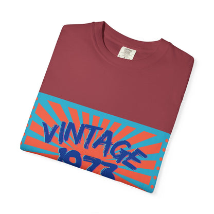 Vintage [your year] Unisex Garment - Dyed T-Shirt – Retro 70s Graphic Tee | Nostalgic Birthday Gift for Him or Her – Chili T-Shirt for 1970s fashion (74 view)