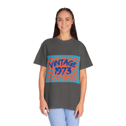 Vintage [your year] Unisex Garment - Dyed T-Shirt – Retro 70s Graphic Tee | Nostalgic Birthday Gift for Him or Her – Graphite T-Shirt for 1970s fashion (51 view)