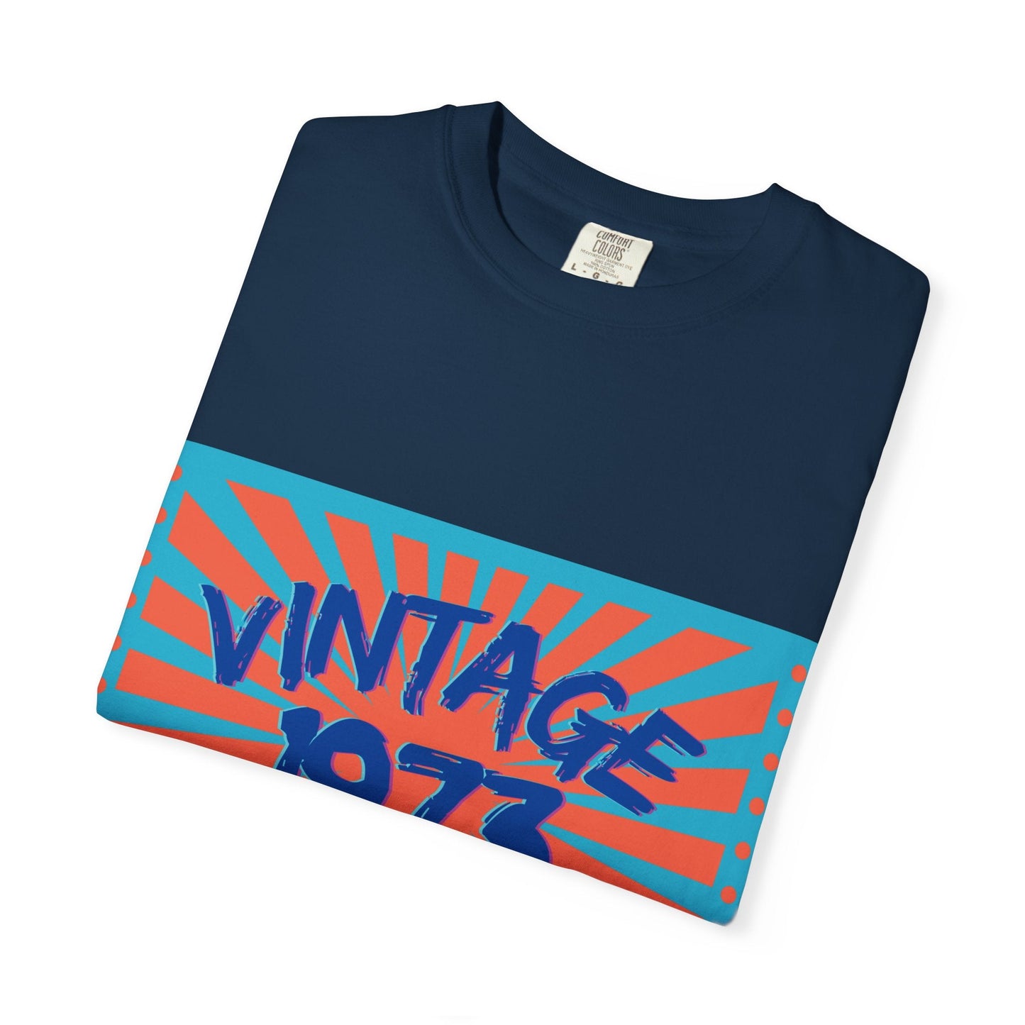 Vintage [your year] Unisex Garment - Dyed T-Shirt – Retro 70s Graphic Tee | Nostalgic Birthday Gift for Him or Her – True Navy T-Shirt for 1970s fashion (39 view)