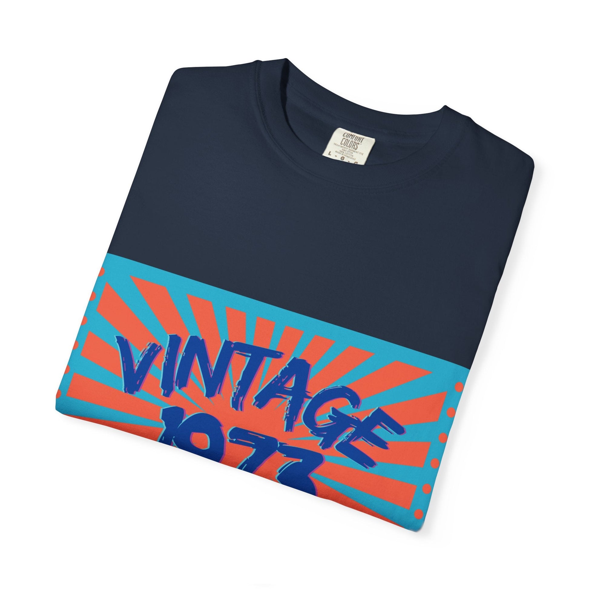 Vintage [your year] Unisex Garment - Dyed T-Shirt – Retro 70s Graphic Tee | Nostalgic Birthday Gift for Him or Her – Navy T-Shirt for 1970s fashion (59 view)